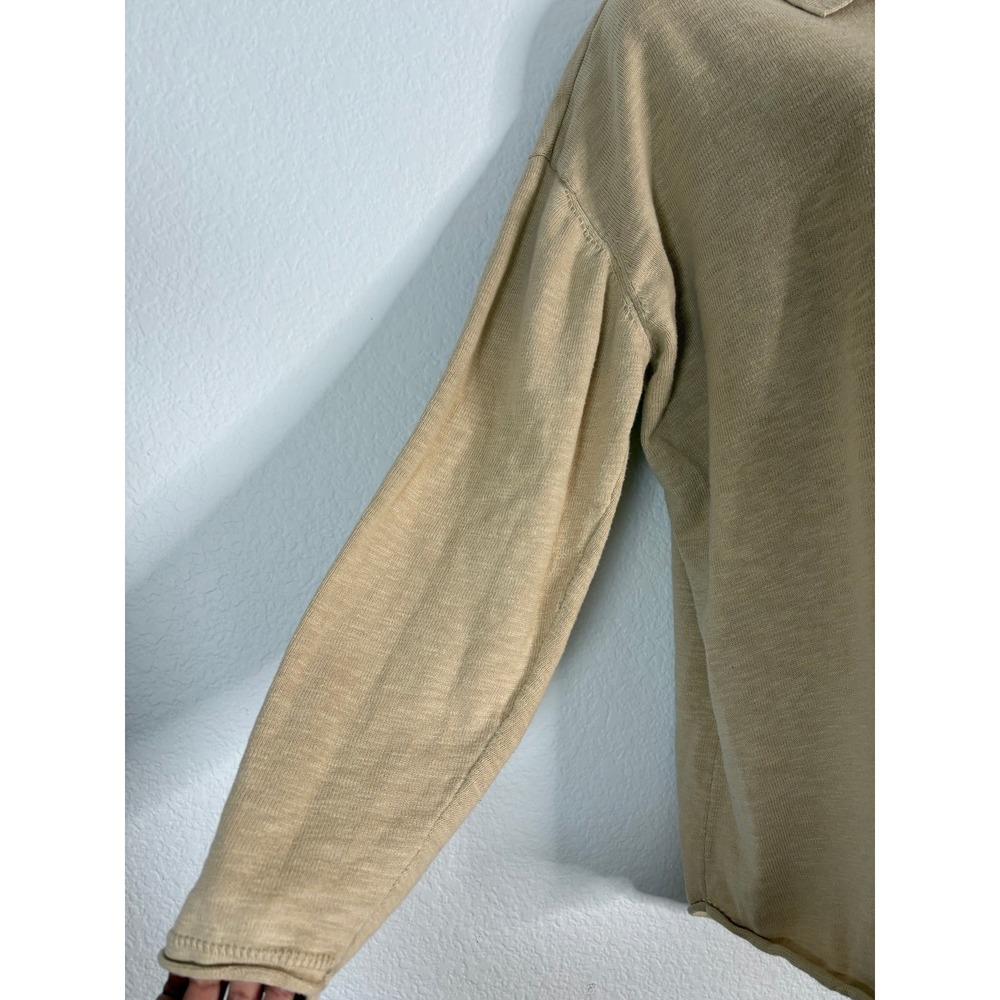 Free People FP Beach Long Sleeve Button Front Shirt Oversized Large Linen‎ Blend - Picture 7 of 11